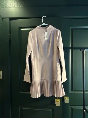 Commense Long Sleeve Pleated Dress